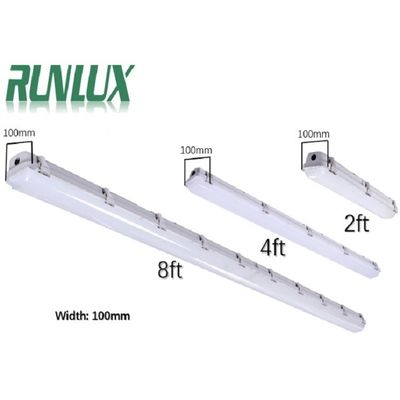 IP66 IK10 LED Vapor Tight Light 2ft/4ft/5ft/8ft Industrial LED Tri Proof Light for Warehouse