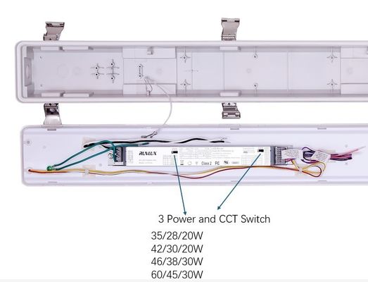 IP66 IK10 LED Vapor Tight Light 2ft/4ft/5ft/8ft Industrial LED Tri Proof Light for Warehouse