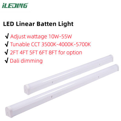 140lm/w Indoor LED Batten Light Fixture for Supermarket Shop 2FT 4FT 8FT 60W 90W