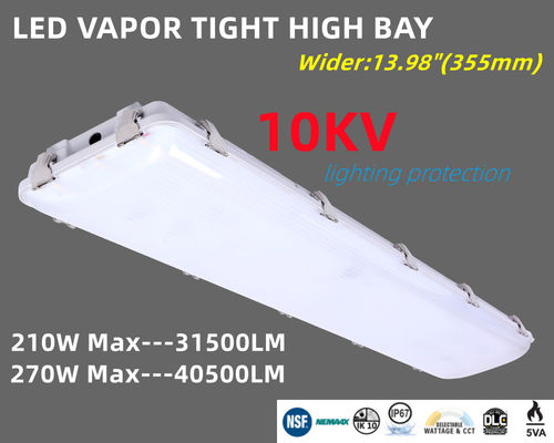 Sensor Control 200W LED Vapor Tight High Bay Commercial Use for Warehouse IK10 IP67 Waterproof