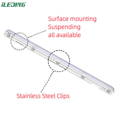 50000 Hours Working Time Moisture Proof 4FT 5FT LED Vapor Tight Garage Light Fixture For Storage