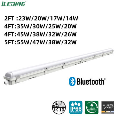 AC 220V ±10% IP67 Waterproof Plastic LED Vapor Tight Garage Light Fixture 45W for Corridor