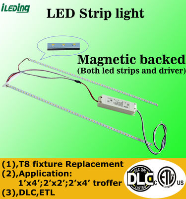120-277V / 120-347V LED Troffer Retrofit 3CCT 3Power Selectable Magnetic Linear retrofit Kit