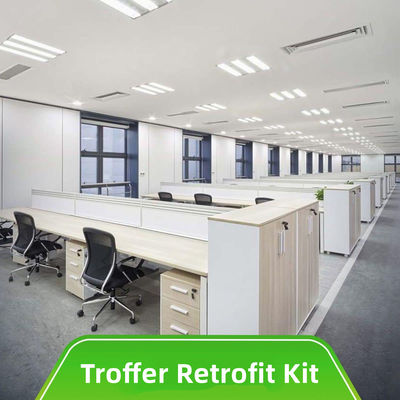 DLC 140Lm/W Magnetic LED Light Troffer Linear retrofit Kit for USA Market Adjust 5CCT