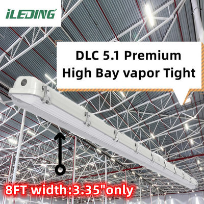 Non-Condensing 4ft LED Vapor Tight Garage Light Fixture with Microwave Motion Sensor