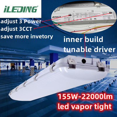 IP67 155W 3500K 4000K 5000K 4FT LED Vapor Tight High Bay for Industrial Warehouse Damp Proof