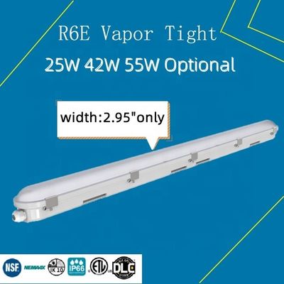 Surface Mount Tri-proof Light 5FT 24W Industrial LED Vapor Tight Fixture with CRI Ra 80