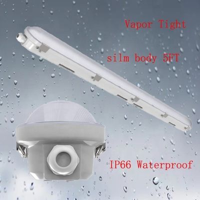 Surface Mount Tri-proof Light 5FT 24W Industrial LED Vapor Tight Fixture with CRI Ra 80