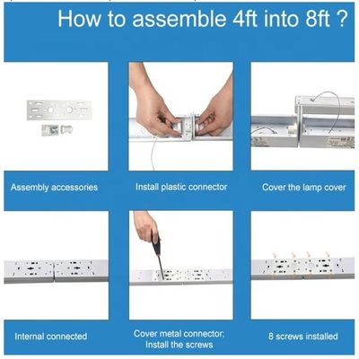 LED 34W 4FT Batten Light Mount Lights IP65 Linear Supermarket Lamp Fixtures 5- for Supermarket