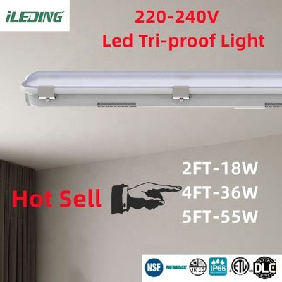 Commercial 5FT Parking LED Linear Tri proof Suspended IP66 Vapor Tight Light Fixture 2kg