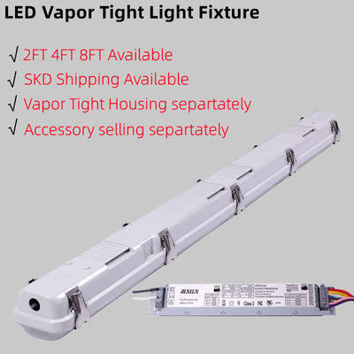5- 4FT Led Vapot Tight Linear Tri-proof Storage Light Fixture Housing for Commercial