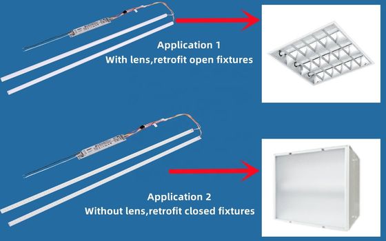 46W 4FT LED Magnetic Light Linear Lights 2 4 Troffer Retrofit Kit Light Solution