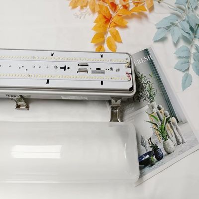 Transparent Polycarbonate Diffuser LED Vapor Tight Light Waterproof Car Washing Garage
