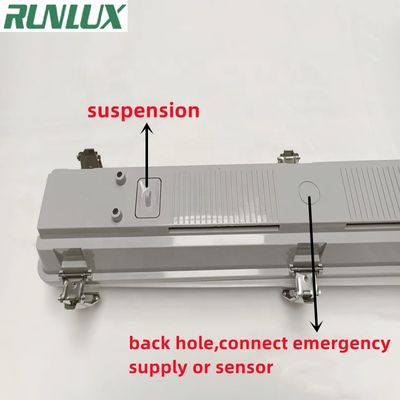 Transparent Polycarbonate Diffuser LED Vapor Tight Light Waterproof Car Washing Garage