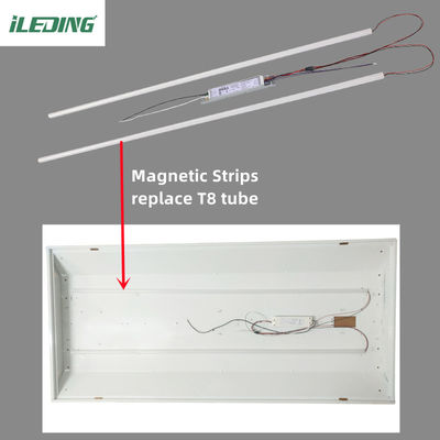 Commercial Office Troffer Light Linear retrofit Kit with Magnetic LED Light in 2FT 4FT Size