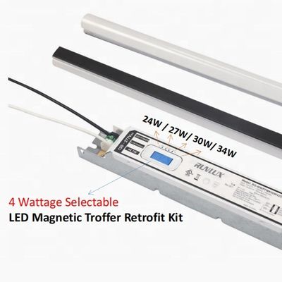 50000 Working Time LED Magnetic Linear retrofit Kit Troffer Lights 34W For Commercial Office