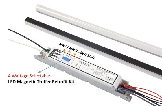 50000 Working Time LED Magnetic Linear retrofit Kit Troffer Lights 34W For Commercial Office
