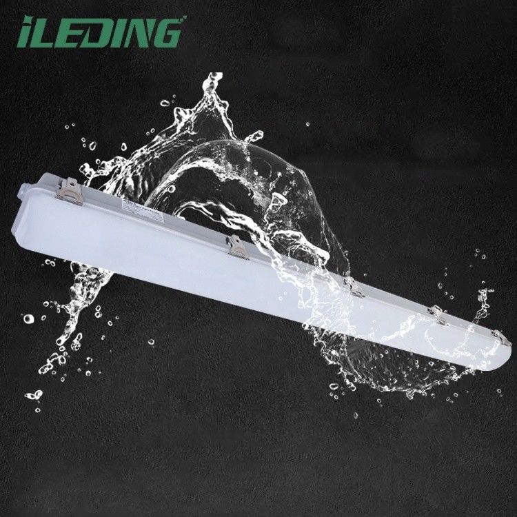 Waterproof LED Vapor Tight Garage Light Fixture with Dimmer Support and High Color Rendering Index