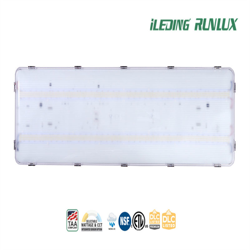 3500K-4000K-5000K Switchable LED Vapor Tight Bay with 110° Beam Angle and Surge Protection